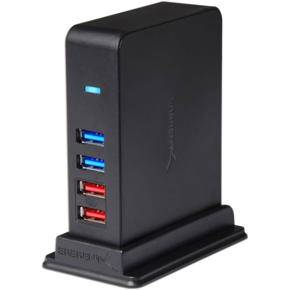 Sabrent HB-U930 7 Port USB 3.0 HUB + 2 Charging Ports with 12V/4A Power Adapter, High-Speed Data Transfer and Fast Charging for PC, Mac, Linux