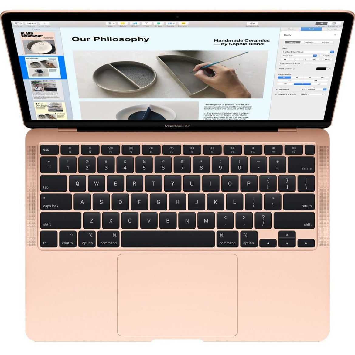 Apple MGND3LL/A MacBook Air 133" Gold Notebook WQXGA 8GB RAM 256GB SSD