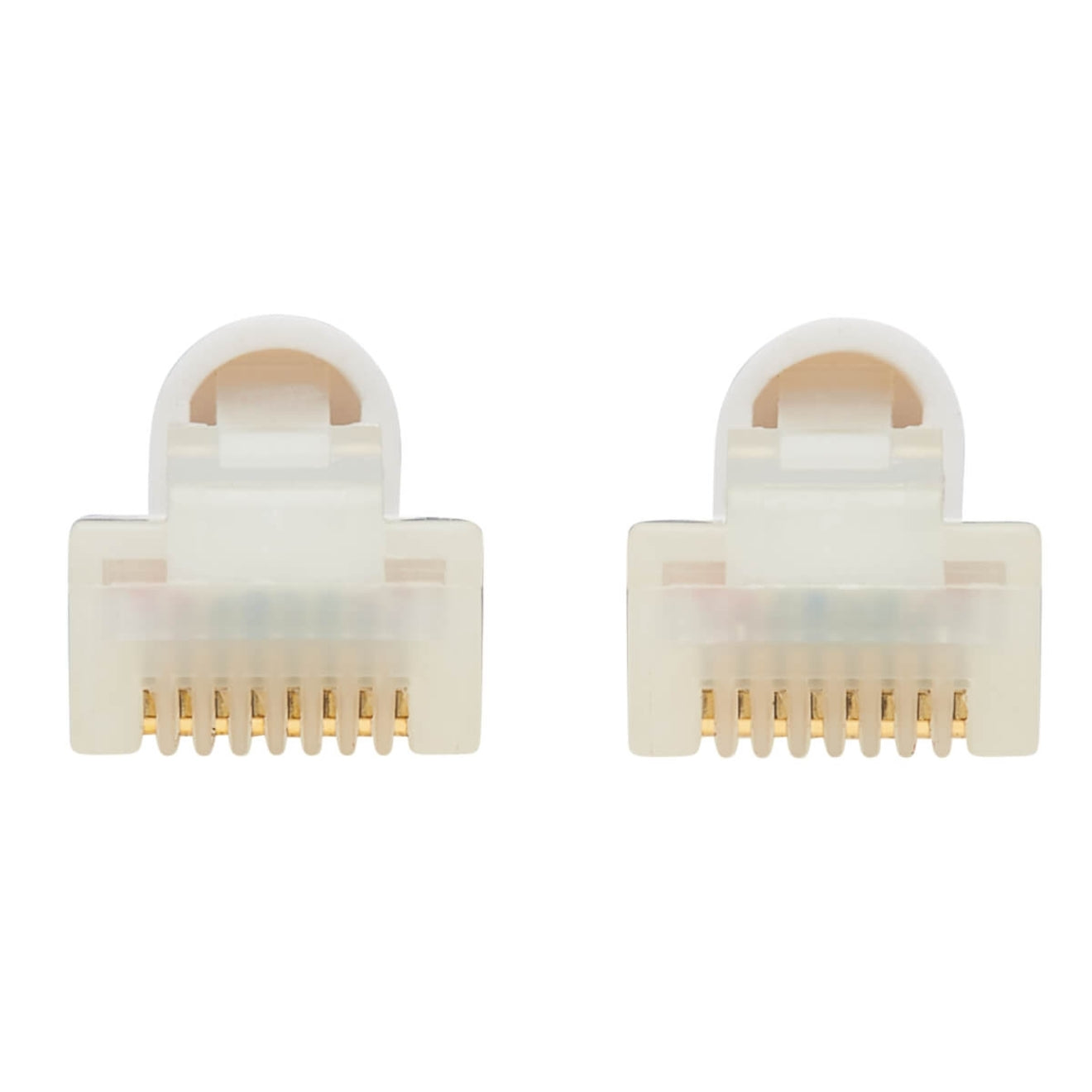 Detailed front view of white RJ45 connectors showing gold-plated contact arrangement-alternate-image4