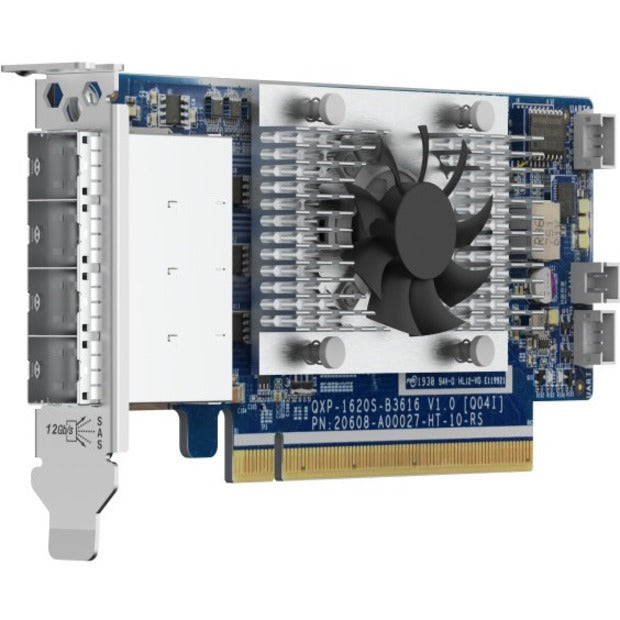 QNAP QXP-1620S-B3616W High-Bandwidth, Full Duplex 12Gb/s SAS Card, 4 SAS Ports, PCI Express 3.0 x16