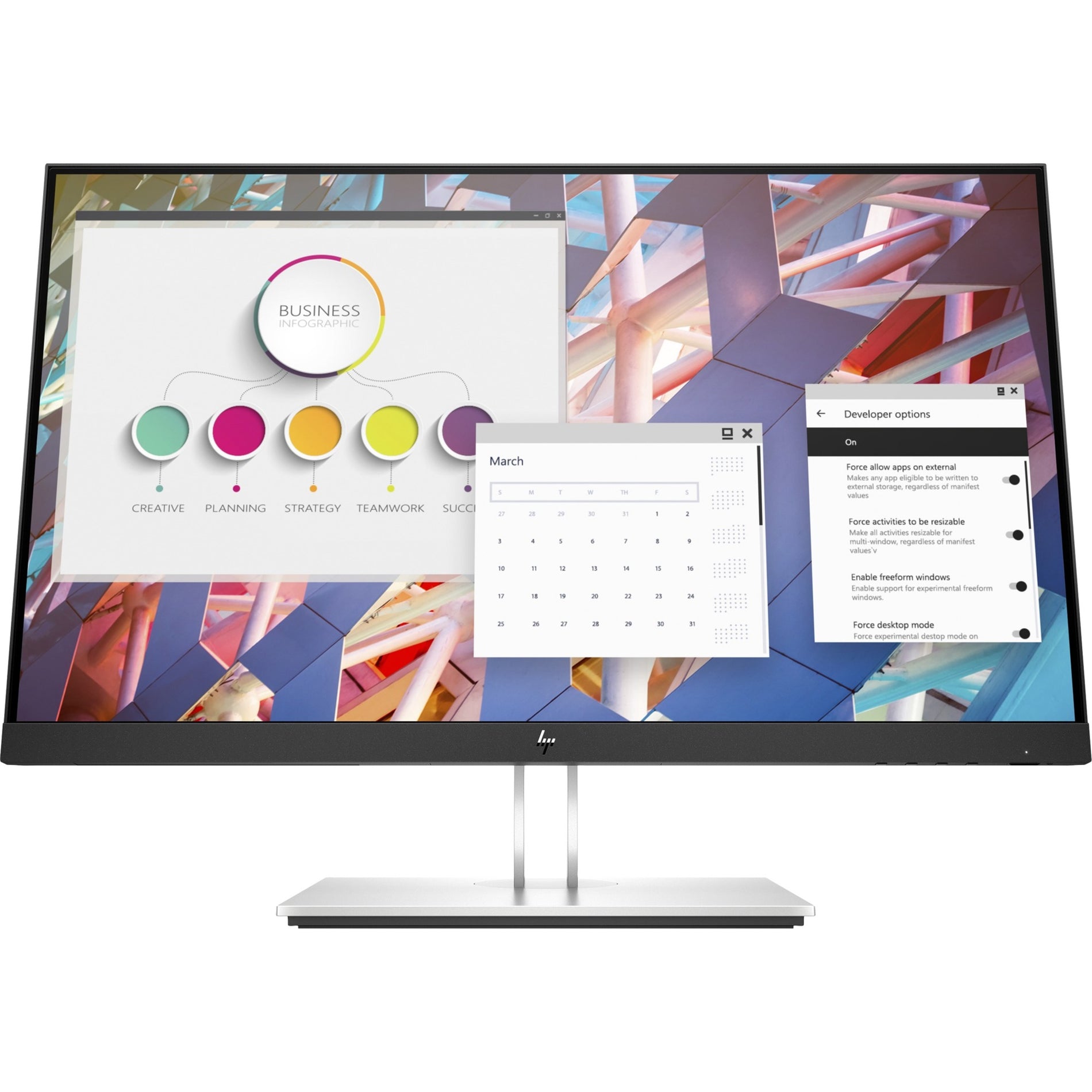 HP E24 G4 Widescreen LCD Monitor, Full HD, USB Hub, HDMI, DisplayPort