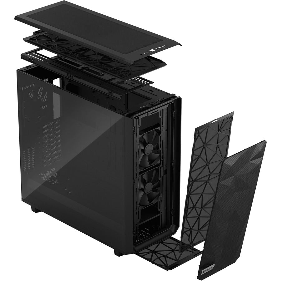 Fractal Design FD-C-MES2X-02 Meshify 2 XL Kotak Komputer Menara Luas dengan Kaca Tempered Hitam