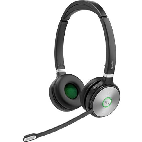 Side view of Yealink WH62 Dual Teams wireless headset showing dual ear cups and boom microphone-alternate-image2