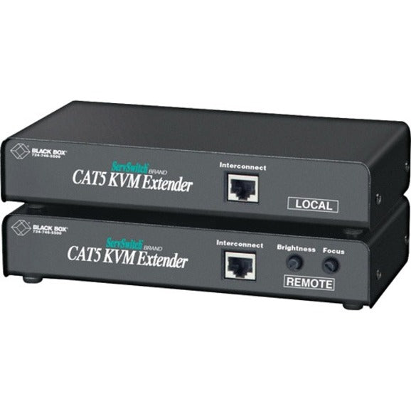 Black Box ACU1009A CAT5 KVM Extenders Dual-Access Kit, XGA, 1024 x 768, 1 Year Warranty, United Kingdom, VGA, PS/2 Port, Network (RJ-45), Rack-mountable, 1000 ft Operating Distance