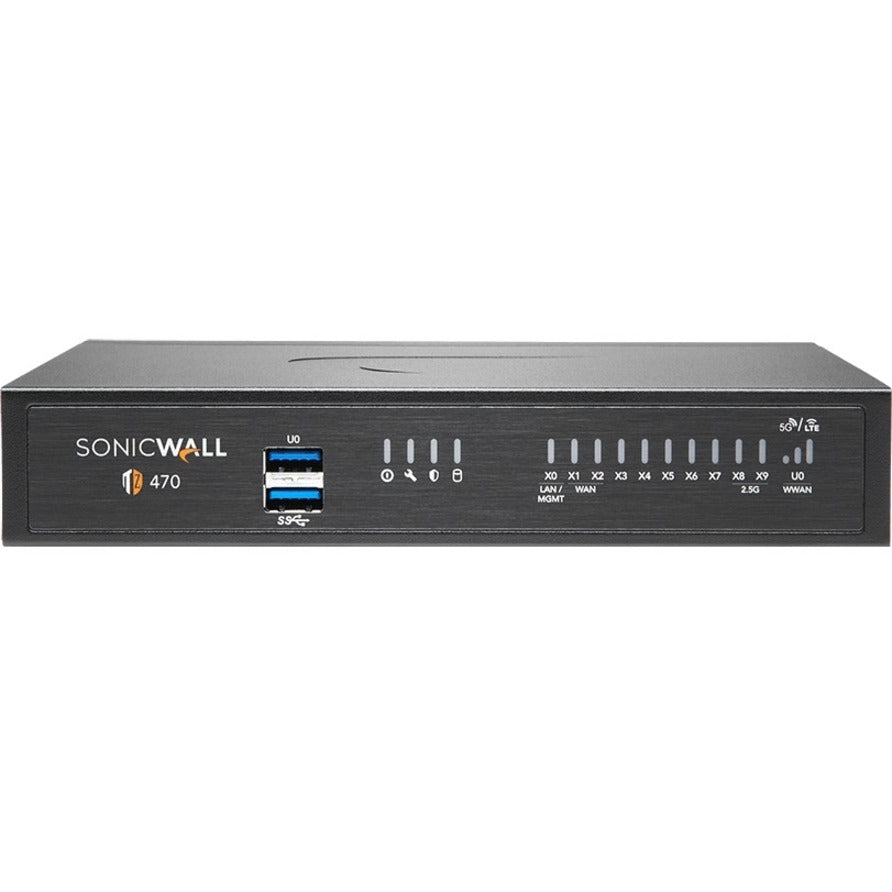 SonicWall 02-SSC-6794 TZ470 Network Security/Firewall Appliance, TotalSecure Advanced Edition, 1 Year Warranty, 8 Ports