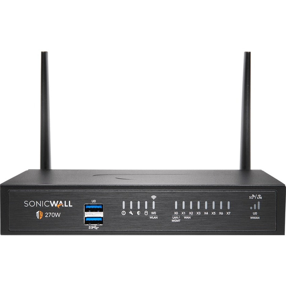 SonicWall 02-SSC-6848 TZ270W Network Security/Firewall Appliance, Gigabit Ethernet, Wireless LAN, 8 Ports