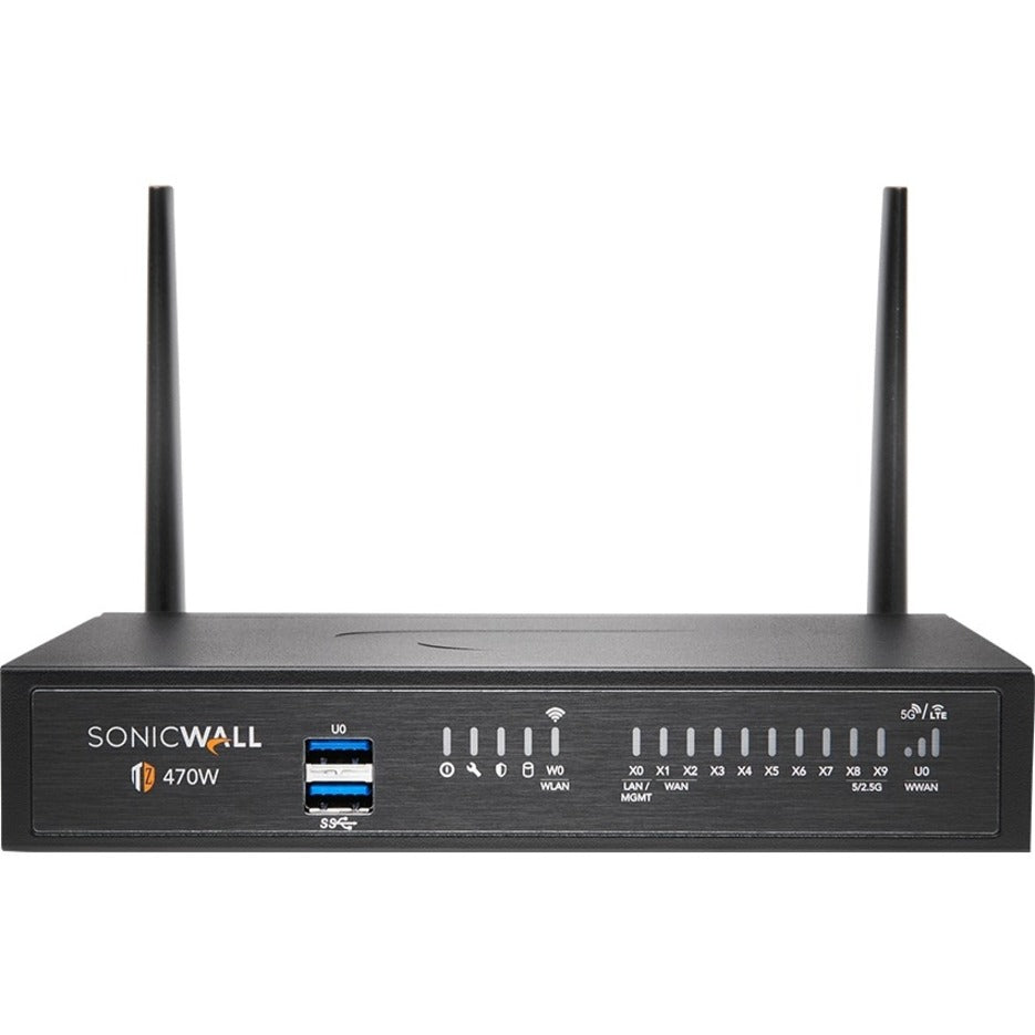 SonicWall 02-SSC-7273 TZ470W Netwerkbeveiliging/Firewall Appliance 2 Jaar Garantie 8 Poorten Draadloos LAN