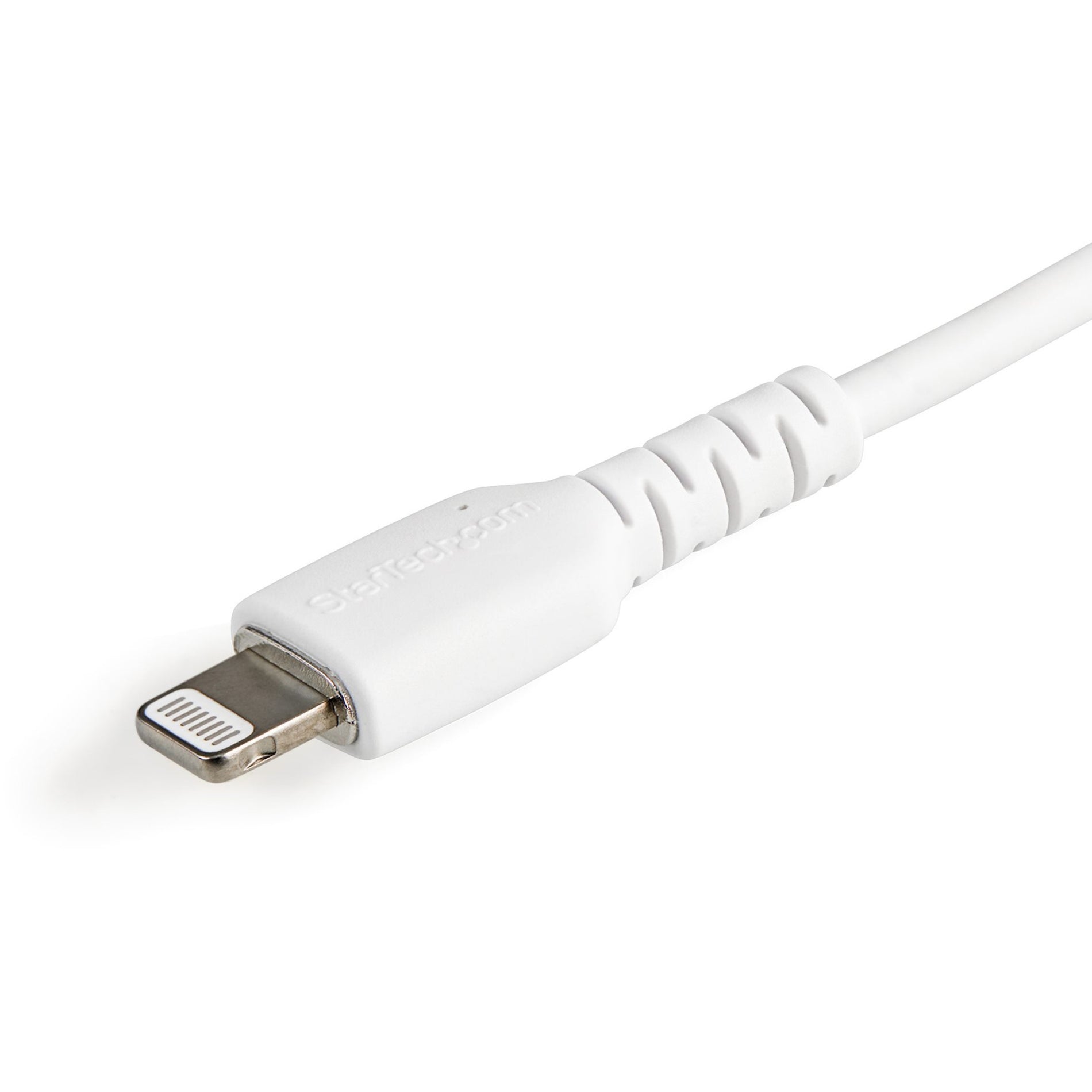 StarTech.com RUSBLTMM30CMW Lightning/USB Data Transfer Cable, White Rugged iPhone iPad Charge/Sync Charger Cord w/Aramid Fiber Apple MFI Certified