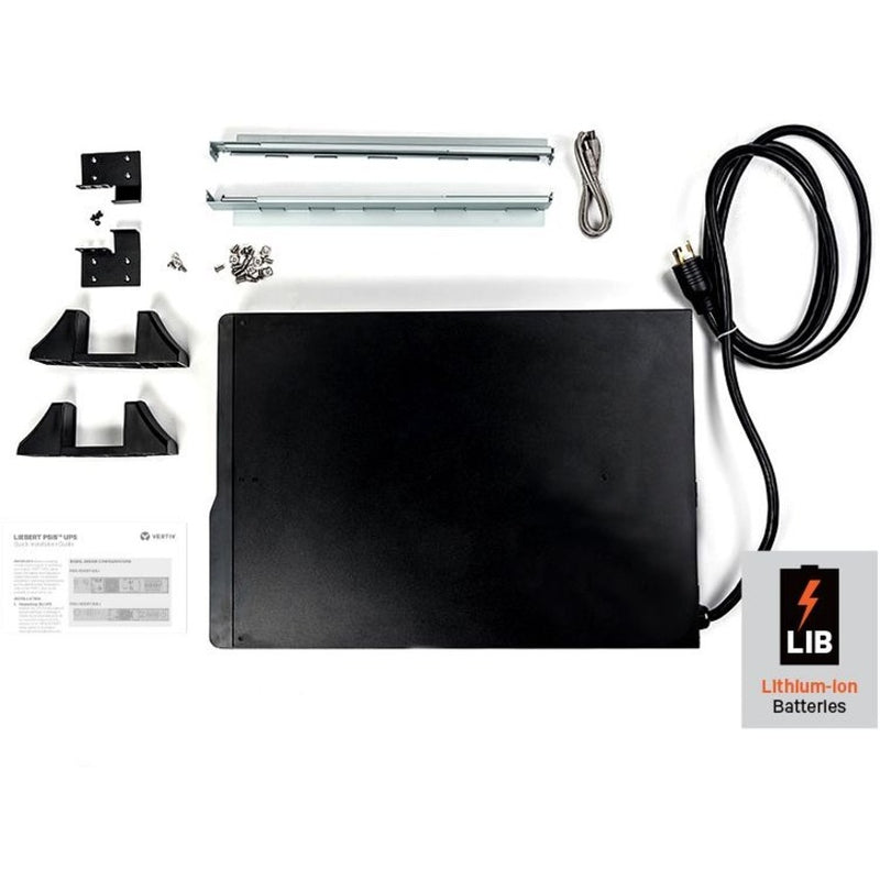 Complete installation kit for Vertiv PSI5 UPS including mounting hardware and cables