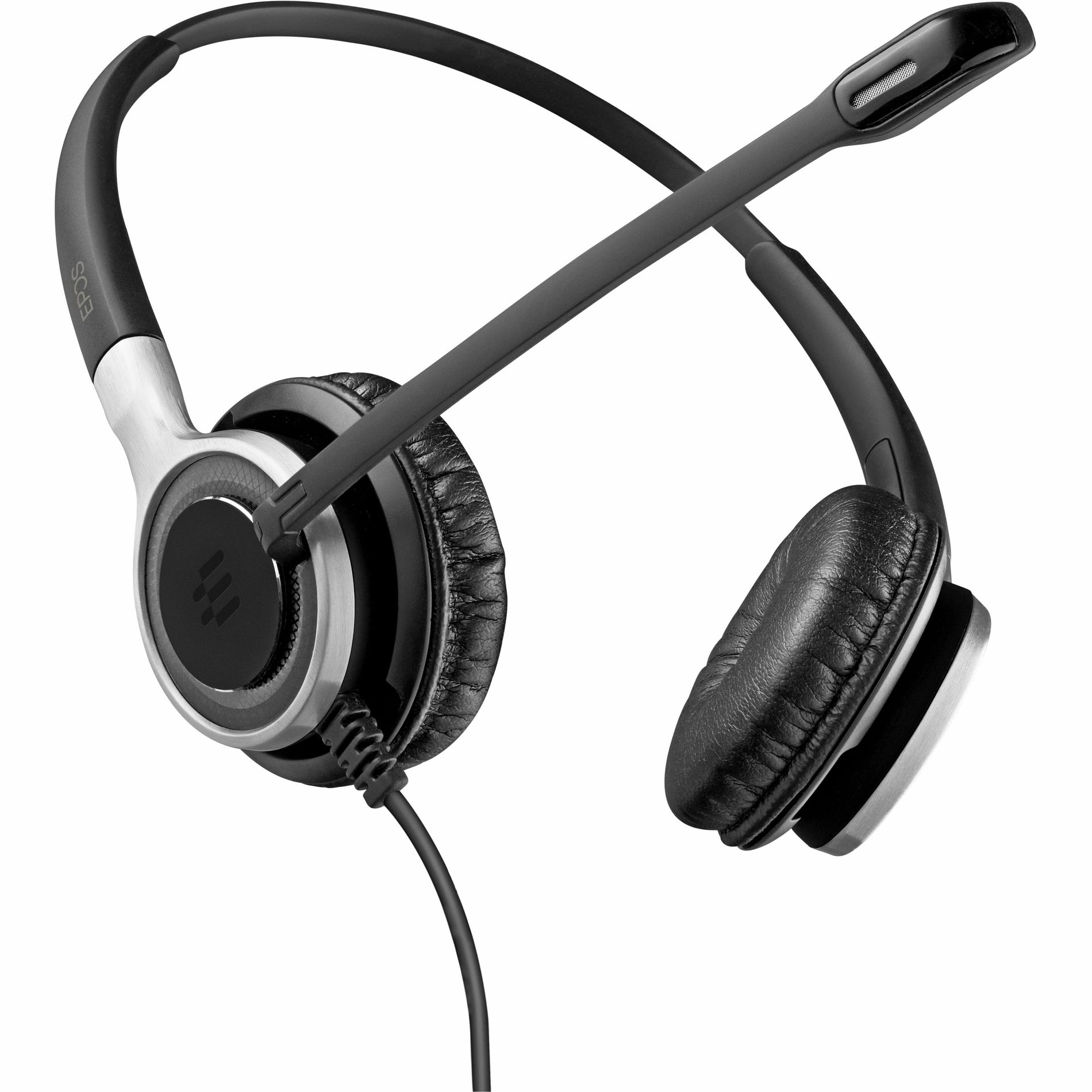 EPOS | SENNHEISER EPOS IMPACT SC 660 Stereo On-ear Headset - Geräuschunterdrückendes Mikrofon - Schwarz Silber [Eingestellt]