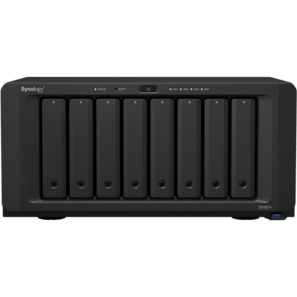 Synology DS1821++ DiskStation SAN/NAS Storage System, Quad-core Ryzen V1500B, 4GB DDR4, 8-Bay, 250W PSU