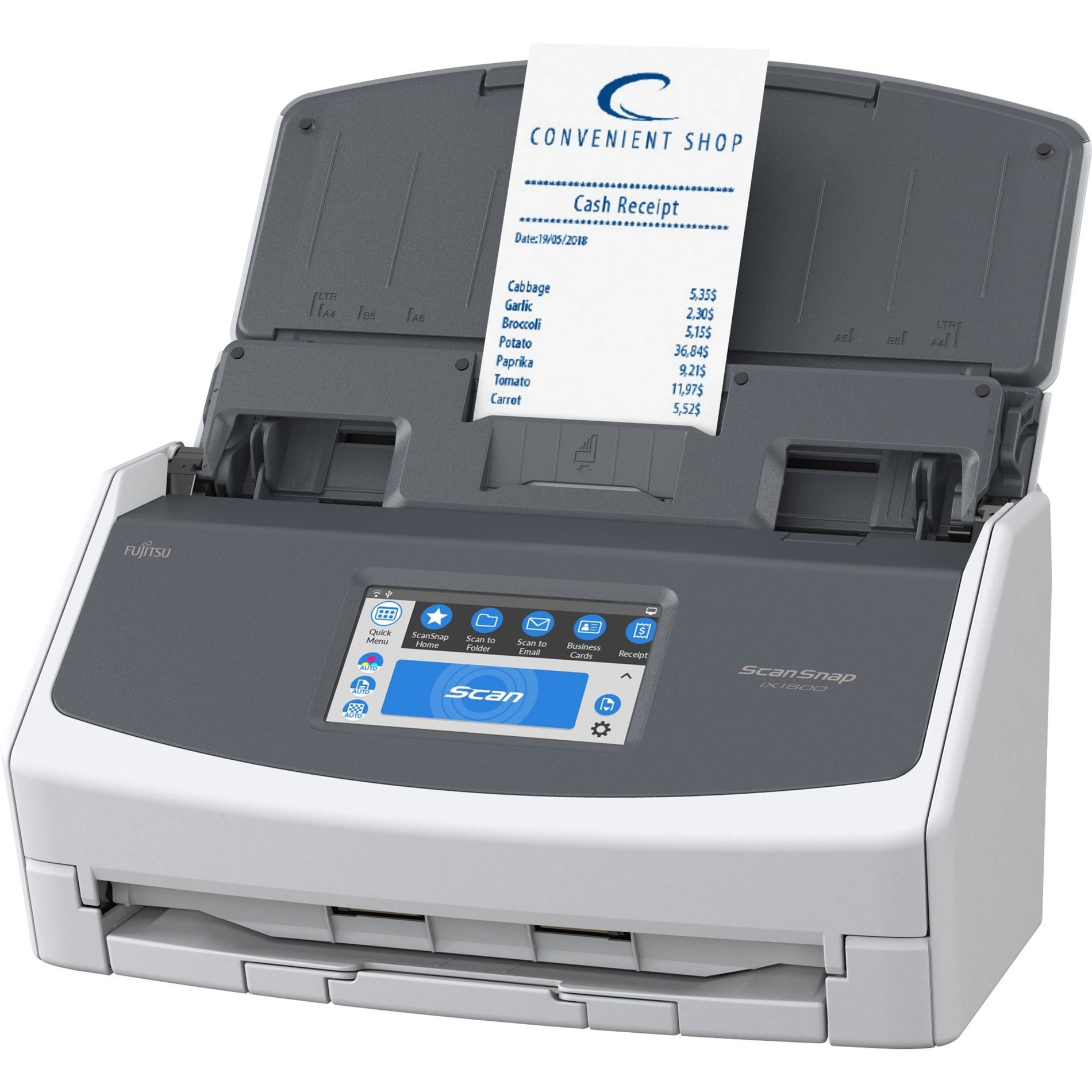 Fujitsu PA03770-B615 ScanSnap iX1600 Vielseitiger Cloud-fähiger Scanner ADF-Scanner Monochrom/Farbe/Graustufen 600 dpi 40 ppm