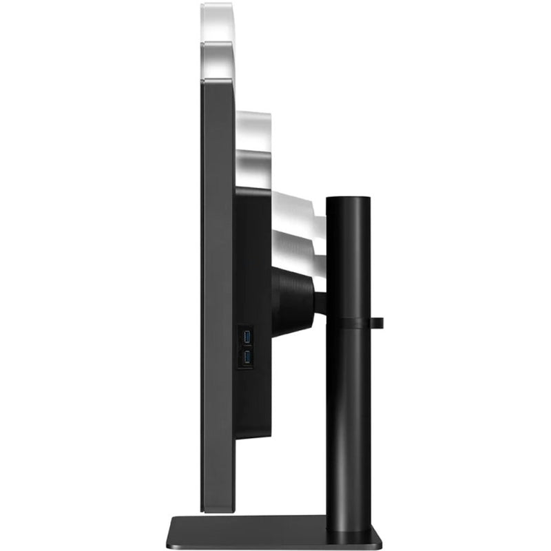 Side view of LG medical monitor showing slim profile and height adjustment