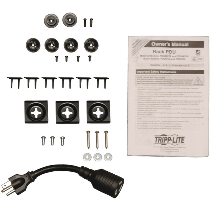 Installation accessories and manual included with PDU