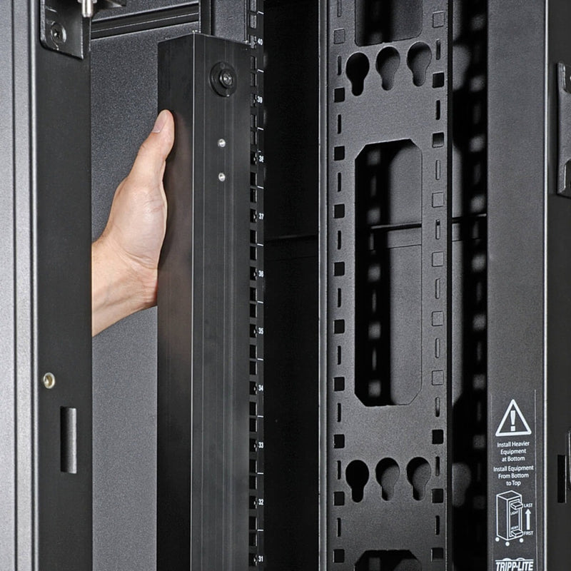 Demonstration of PDU rack mounting features and installation process