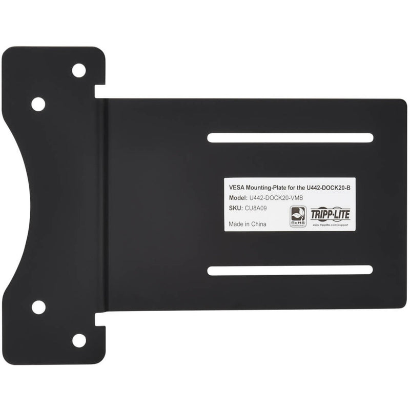 Close-up of VESA mounting plate product identification label