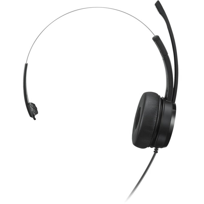 联想 4XD1B61617 100 单声道 USB 头戴式耳机，轻巧，降噪，可调节头带 联想品牌_TRIANGLES