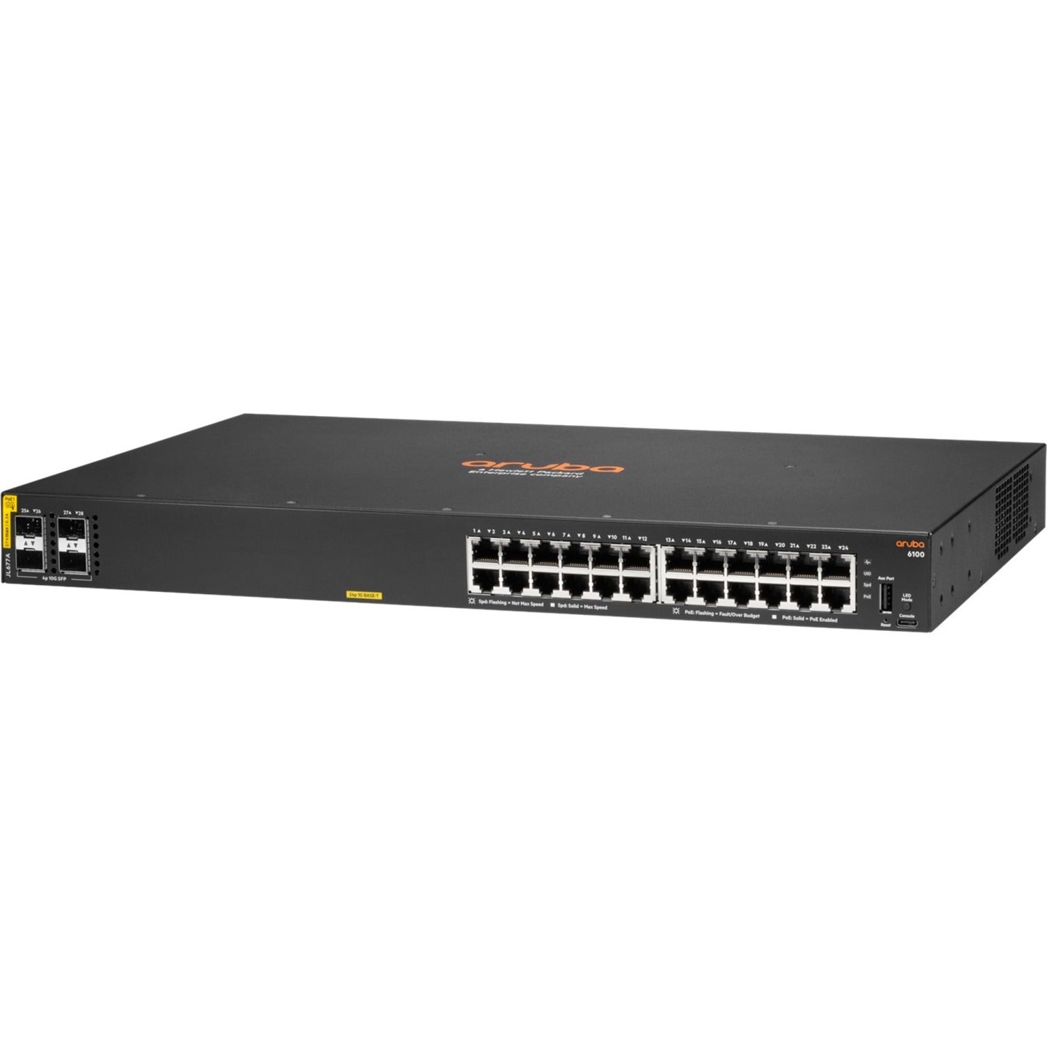 Aruba 6100 24G Classe4 PoE 4SFP+ 370W Commutateur (JL677A)