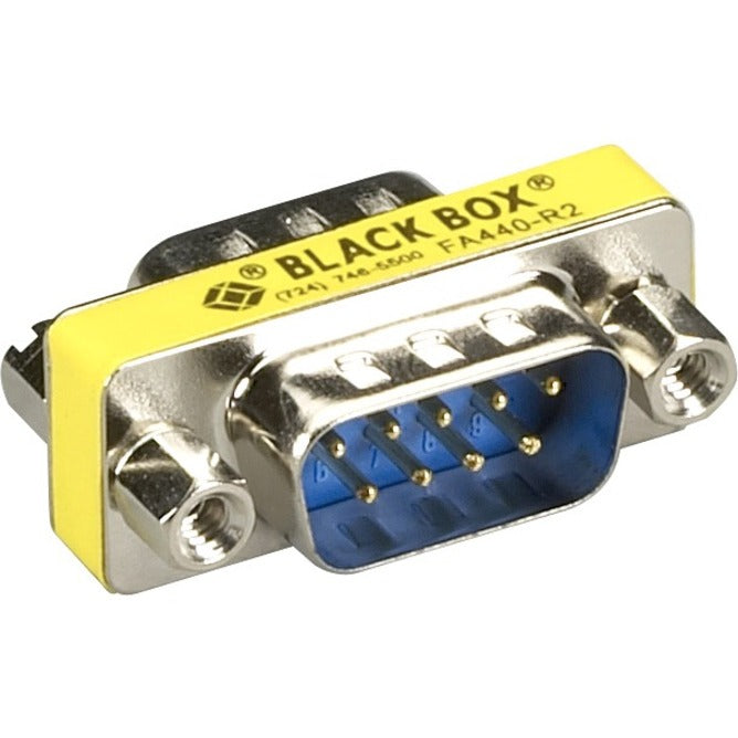 Black Box FA440-R2 Gender Changer - DB9 Male/DB9 Male, EMI/RFI Shielding, Lifetime Warranty