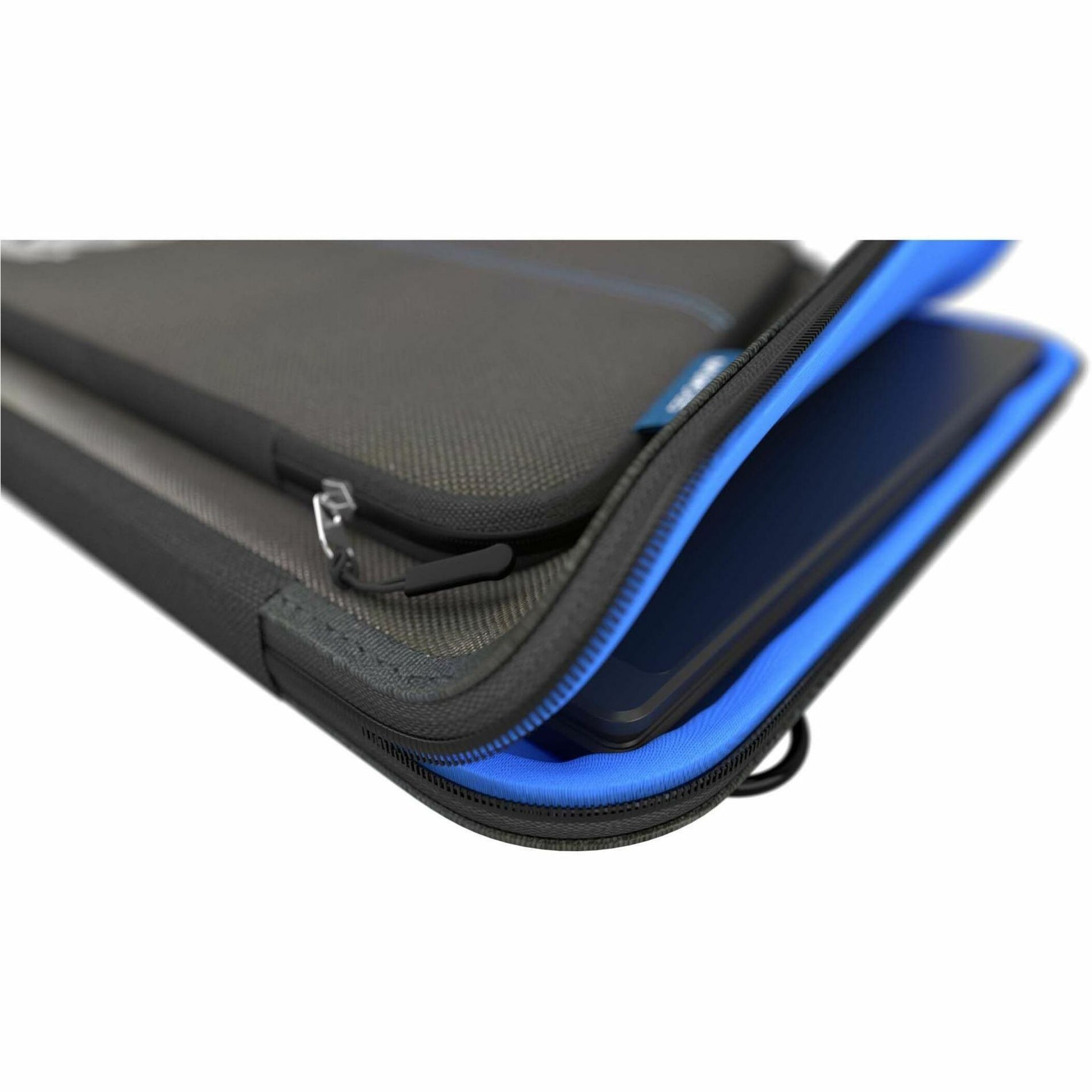 Close-up of MAXCases Slim Sleeve zipper and blue interior lining-alternate-image4