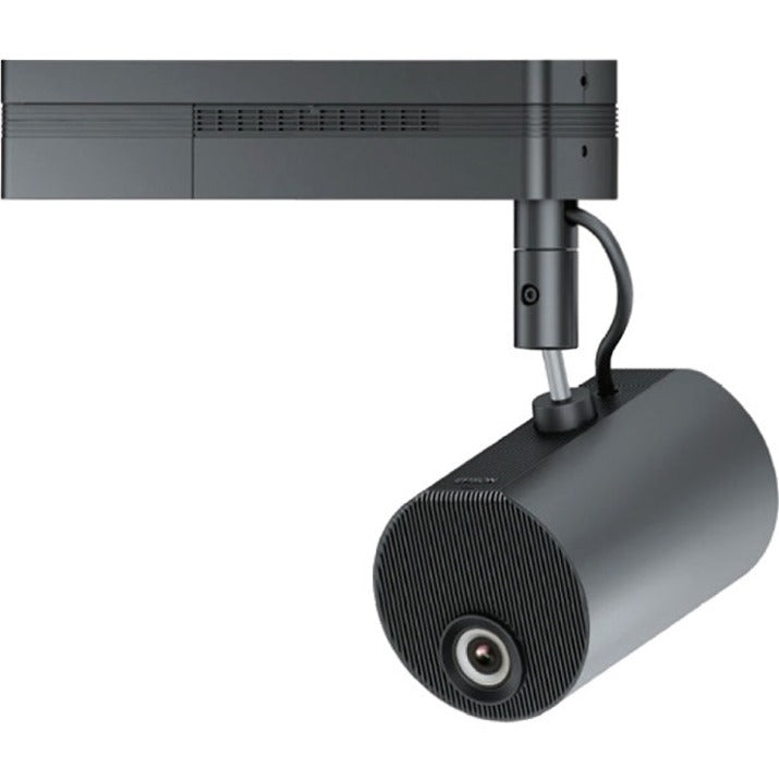 Epson LightScene EV-115 projector shown in black track-mount configuration with adjustable arm