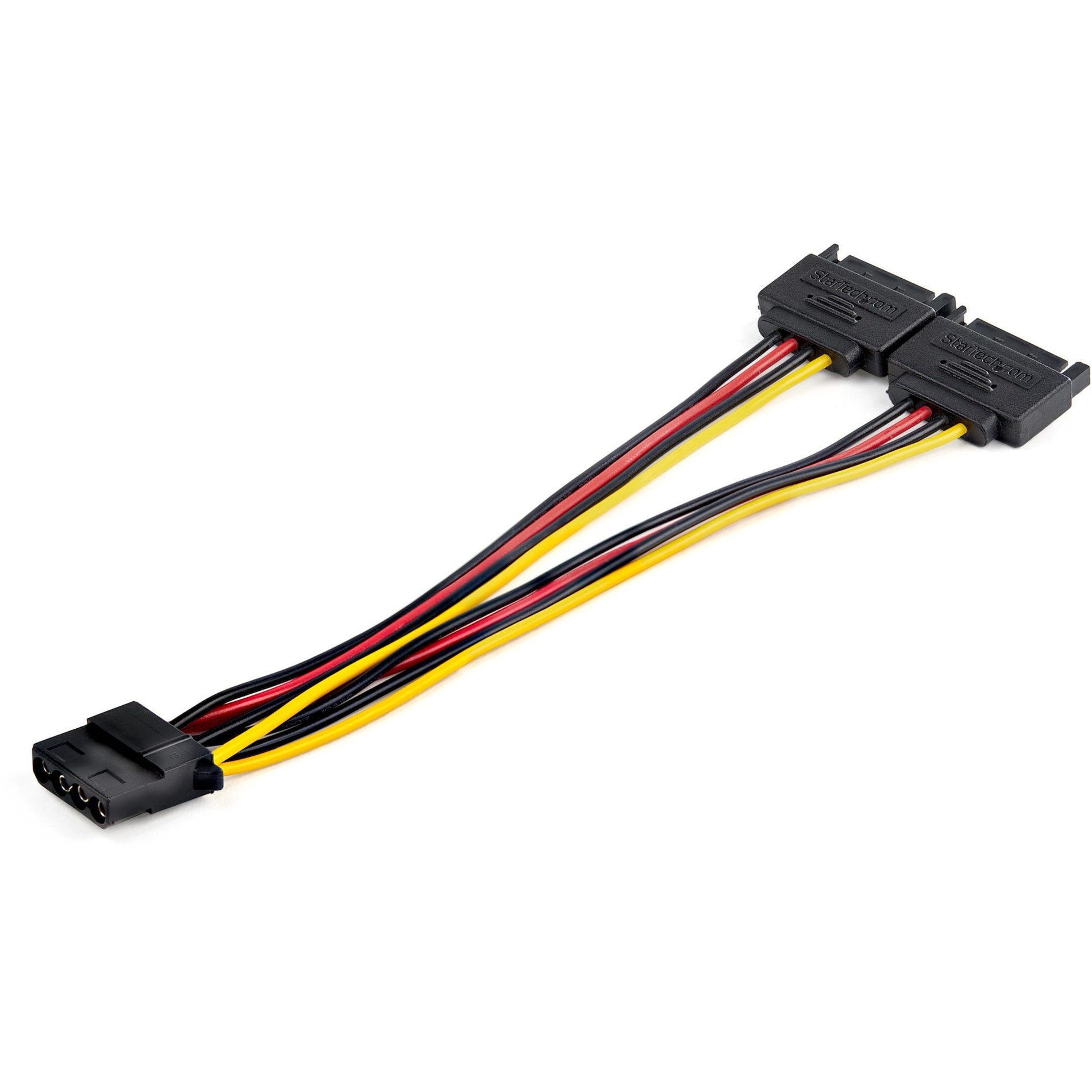 StarTech.com DSATPMOLP4 Splitter Cord, Dual SATA to LP4 Power Doubler Cable Adapter, 9 Amps/108W