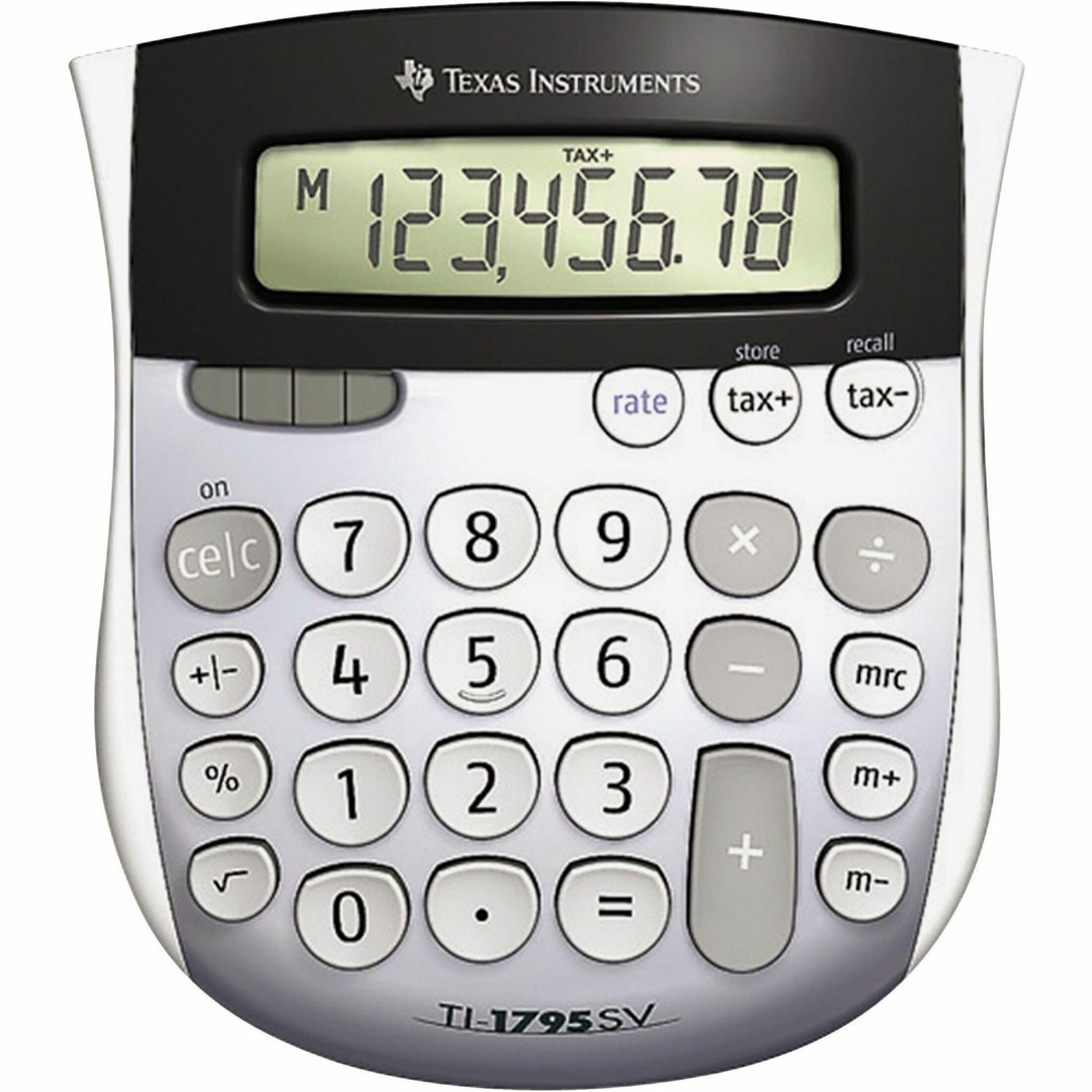 Texas Instruments TI-1795SV SuperView Calculator, 8-Digit LCD Display, Battery/Solar Powered