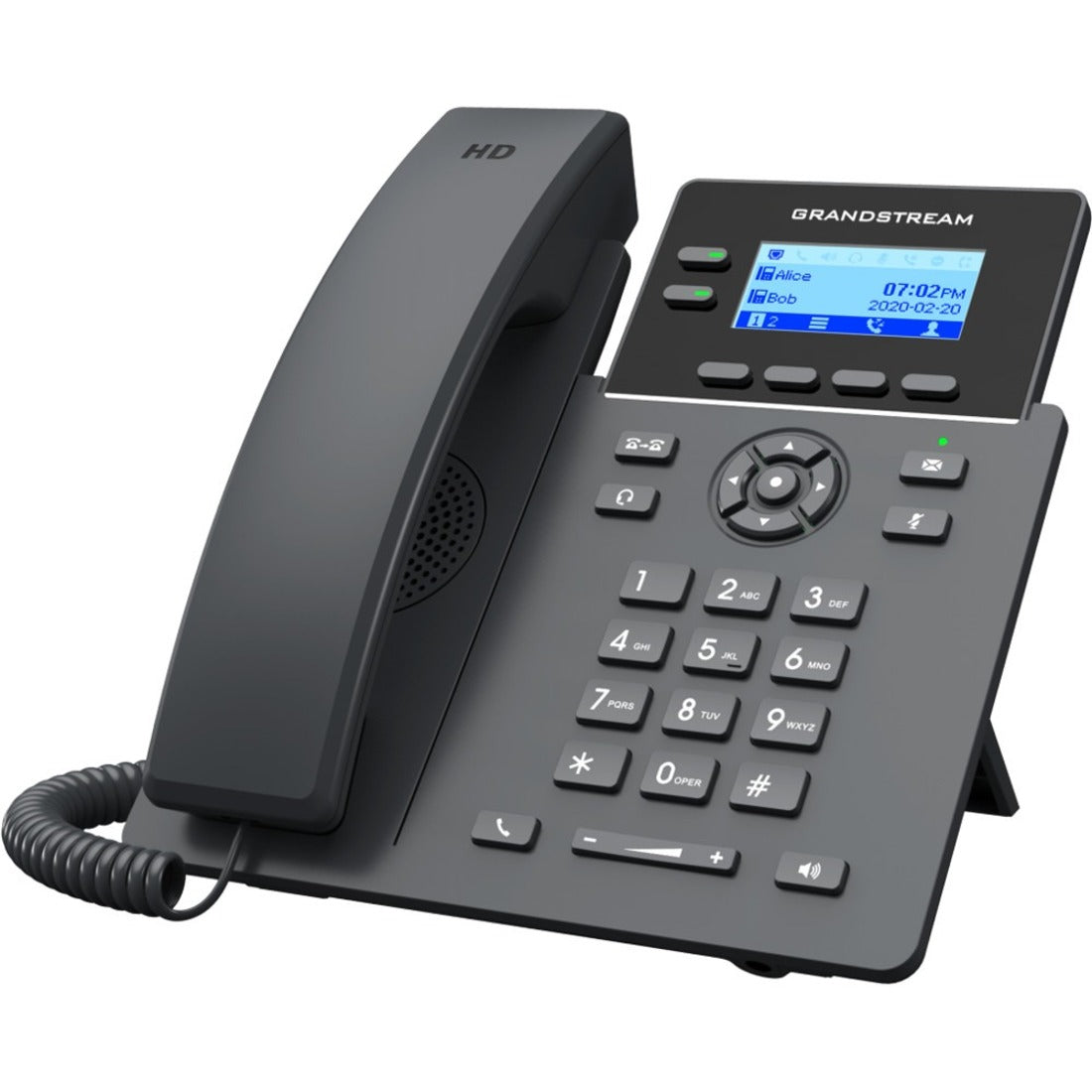 Grandstream GRP2602P 2-Line Essential IP Phone, PoE, Speakerphone, Corded