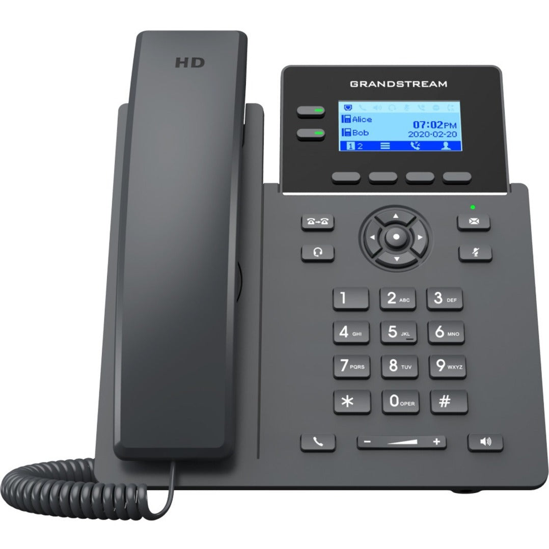 Grandstream GRP2602P Téléphone IP Essentiel à 2 lignes PoE Haut-parleur Filaires