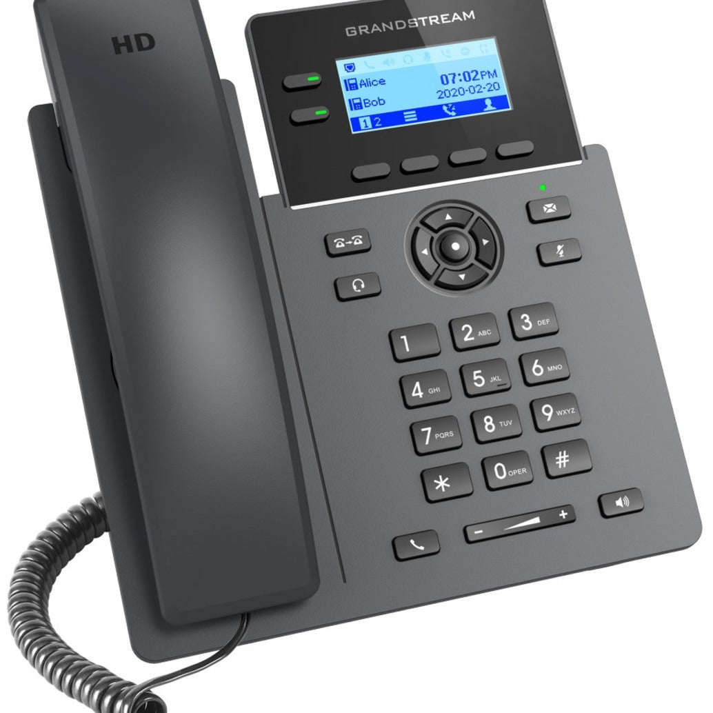 Grandstream GRP2602P 2-Line Essential IP Phone, PoE, Speakerphone, Corded