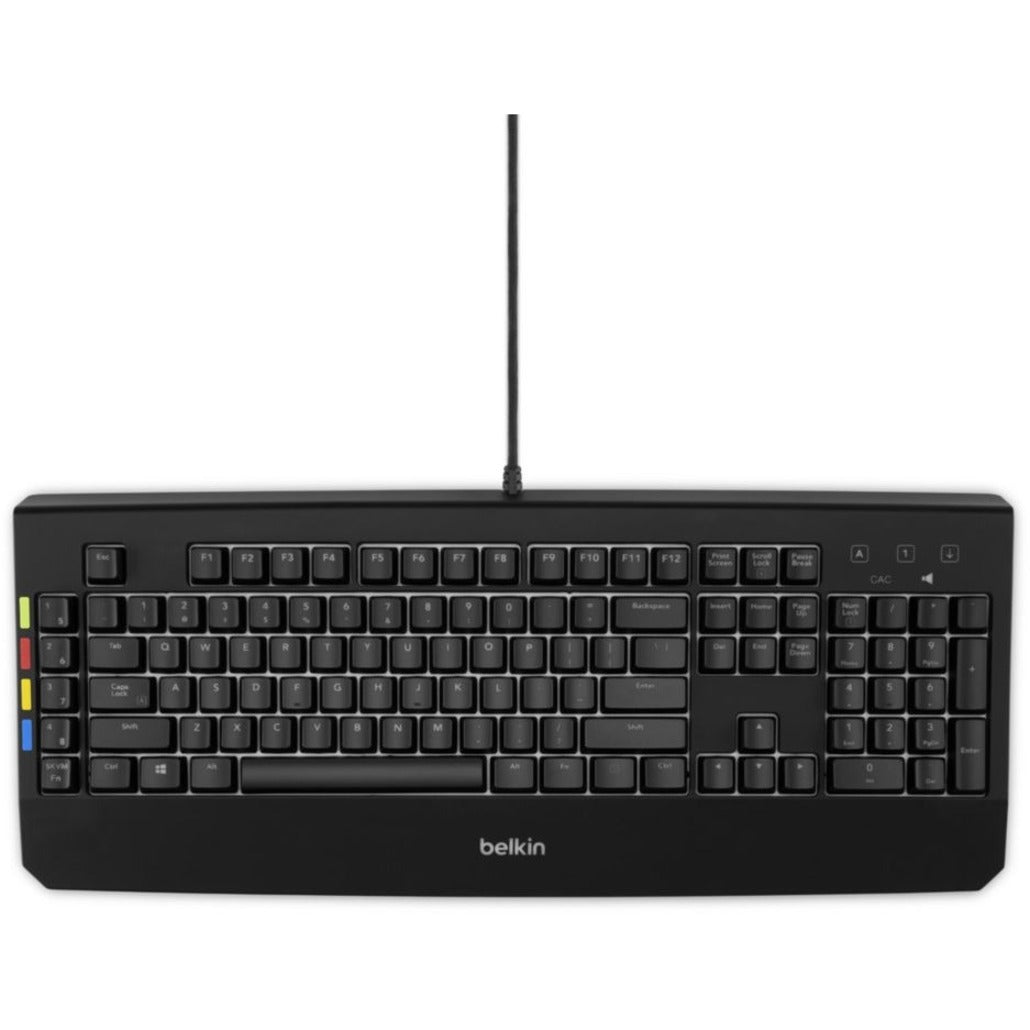 Belkin F1DN008KBD KVM Remote Control With Integrated Keyboard, Backlit, Mechanical Keys, USB