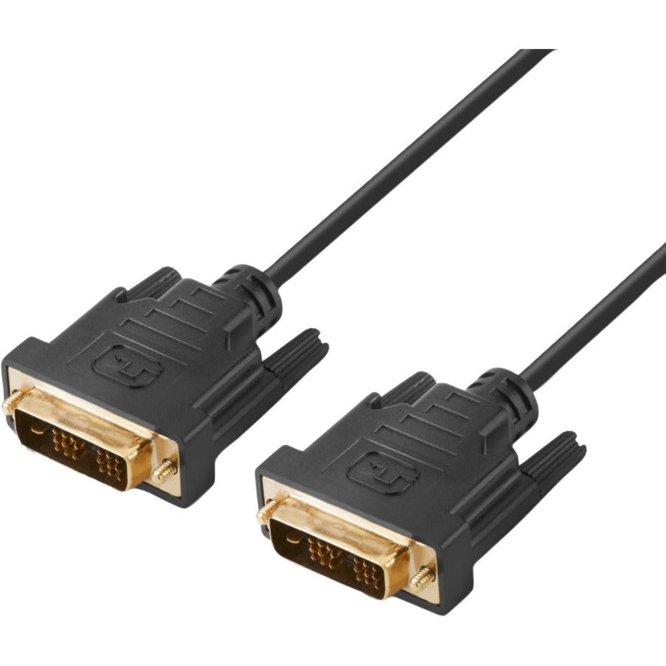 Close-up view of Belkin DVI cable's gold-plated connectors showing premium construction and contact points-alternate-image2