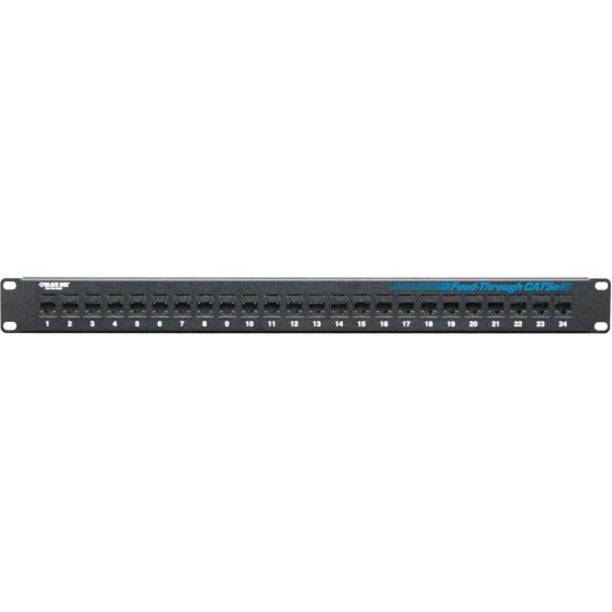 Black Box JPM808A-R2 CAT5e Feed-Through Patch Panel - 1U, Unshielded, 24-Port, Easy Cable Management