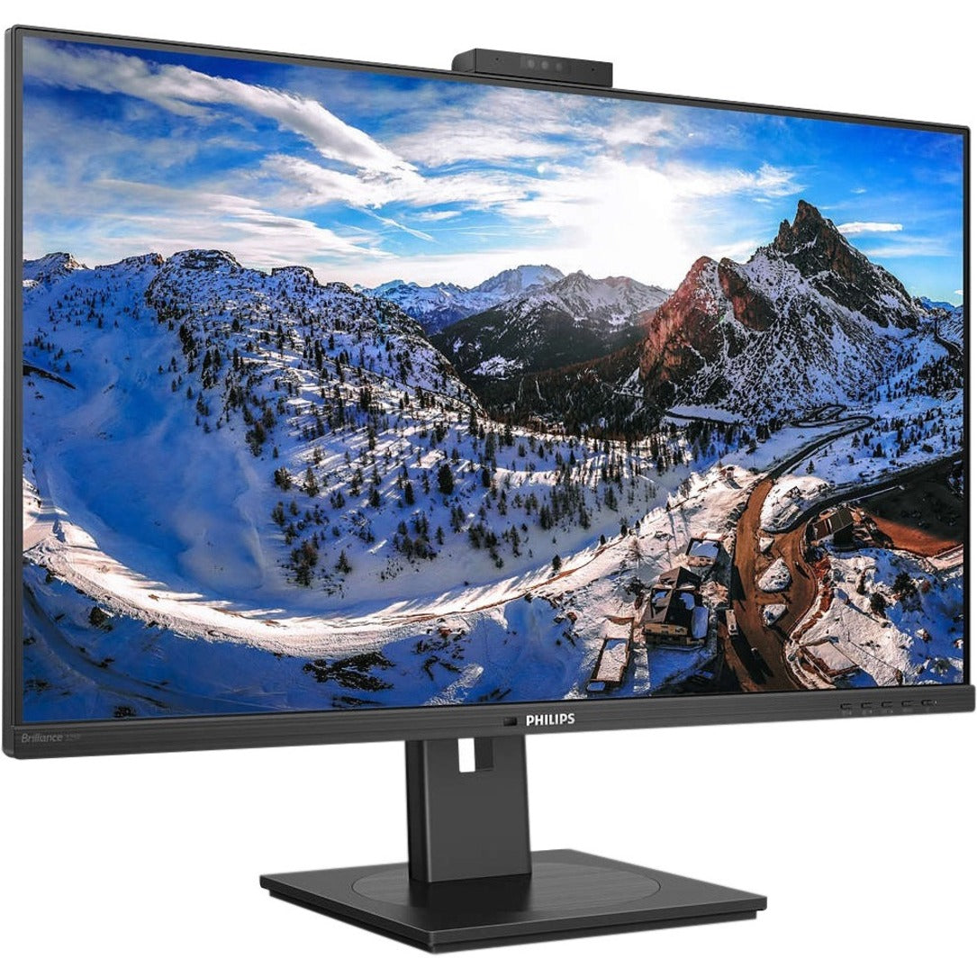 Philips 329P1H 31.5" 웹캠 4K UHD LCD 모니터 USB-C 독 질감 있는 블랙