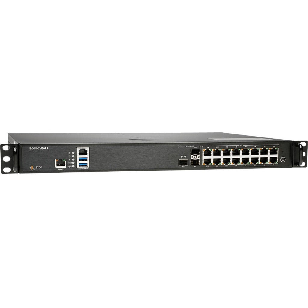 SonicWall 02-SSC-8198 NSA 2700 Network Security/Firewall Appliance, TotalSecure Advanced Edition, 1 Year Warranty