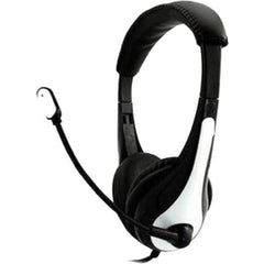 Auriculares con Cable Ergoguys EG-36WHT con Conector de 3.5mm Negro/Blanco - Cómodo Banda Ajustable Duradero