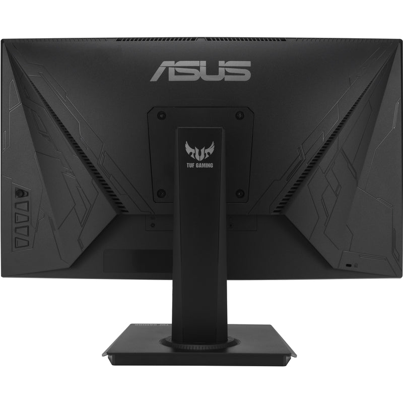 Rear view of ASUS TUF Gaming VG24VQE monitor showing sturdy construction and ventilation design