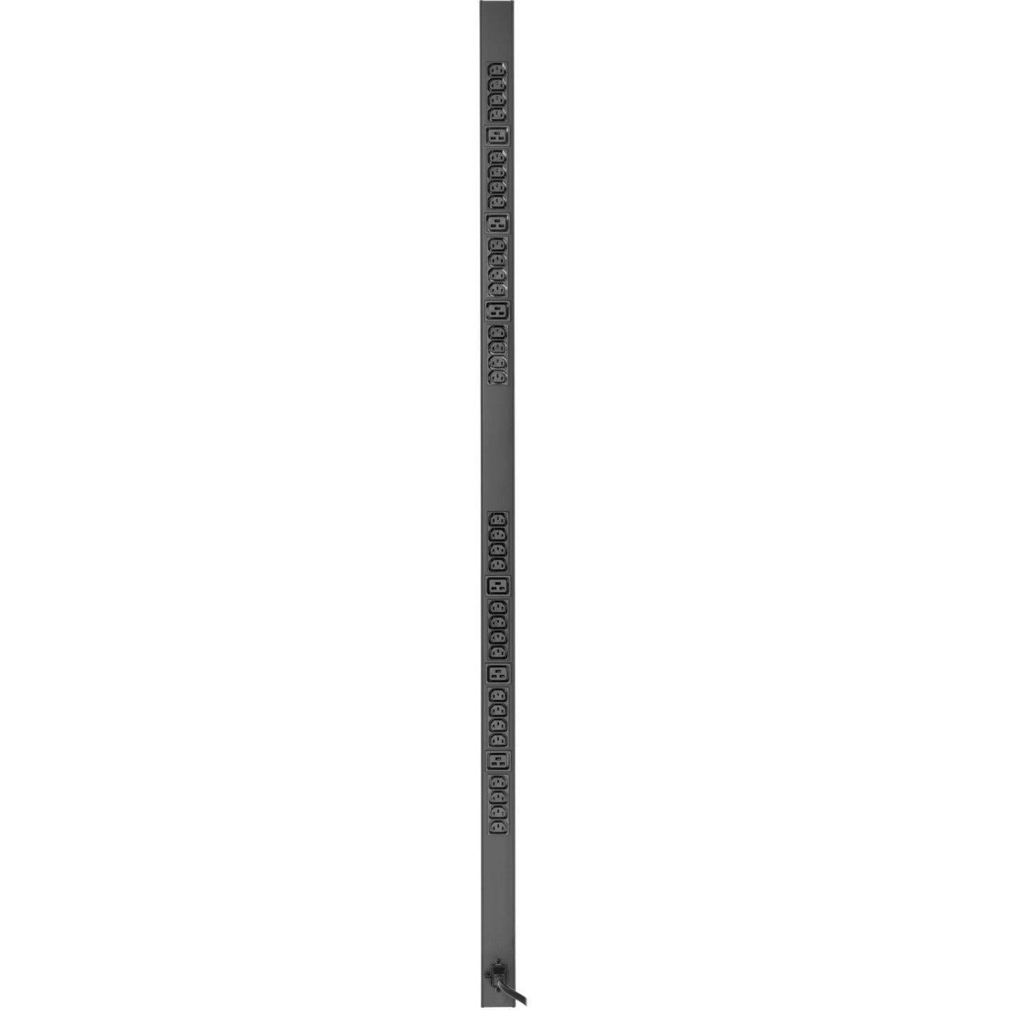 Side view of PDU showing vertical mounting orientation and outlet placement-alternate-image2