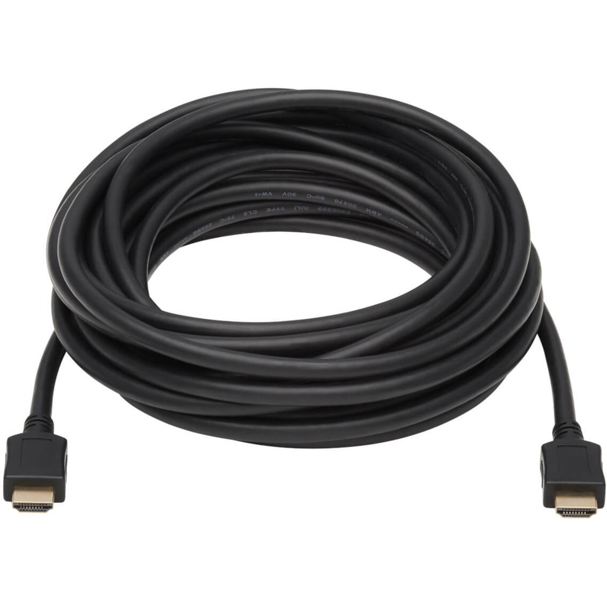 Tripp Lite P569-025-CL2 Câble HDMI Haute Vitesse avec Éthernet M/M Noir 25 pi (76 m) Protection EMI/RF HDCP 2.2 Certifié RoHS & REACH