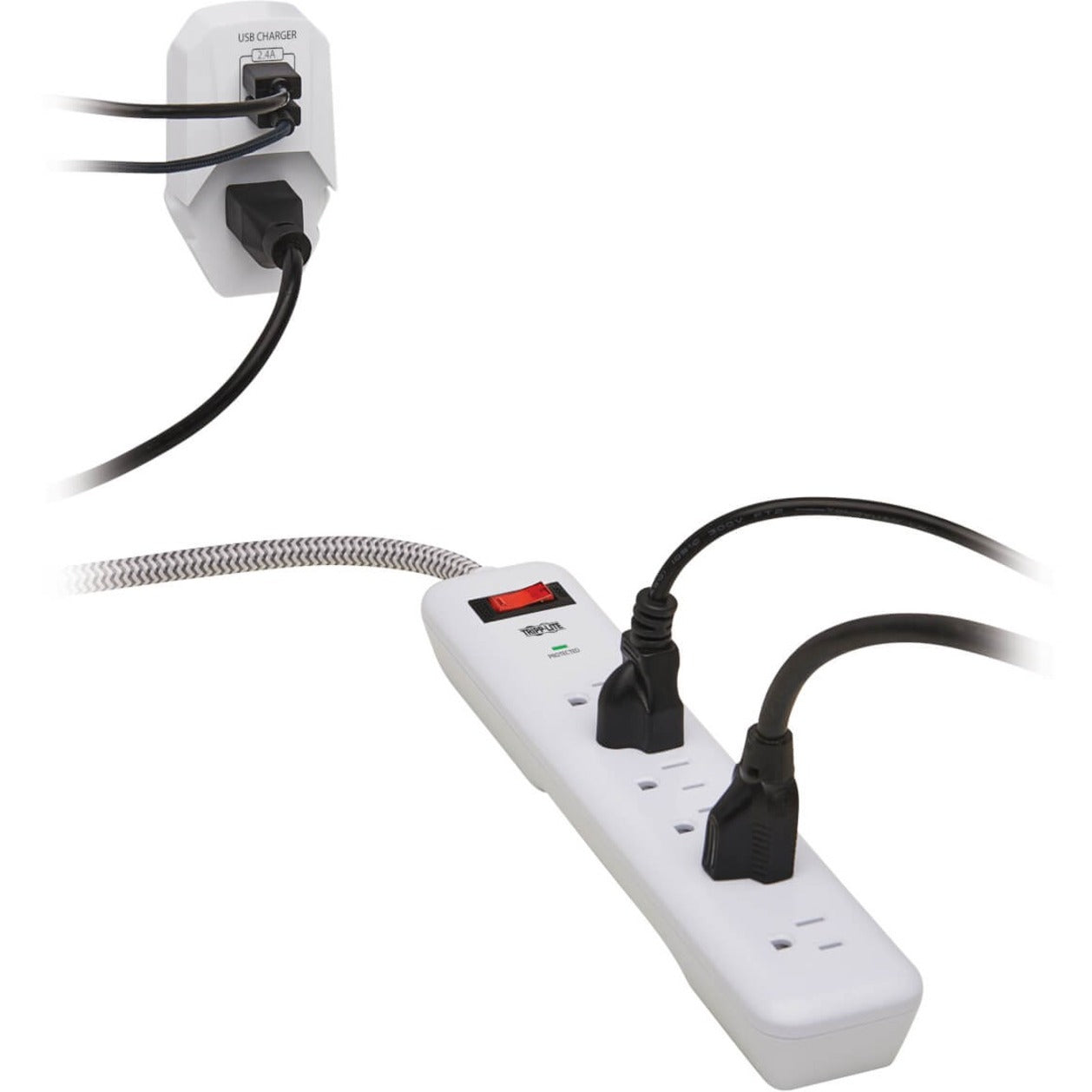 Tripp Lite TLP616USB Protect It! 7-Outlet Surge Suppressor/Protector, 120V AC, 900J