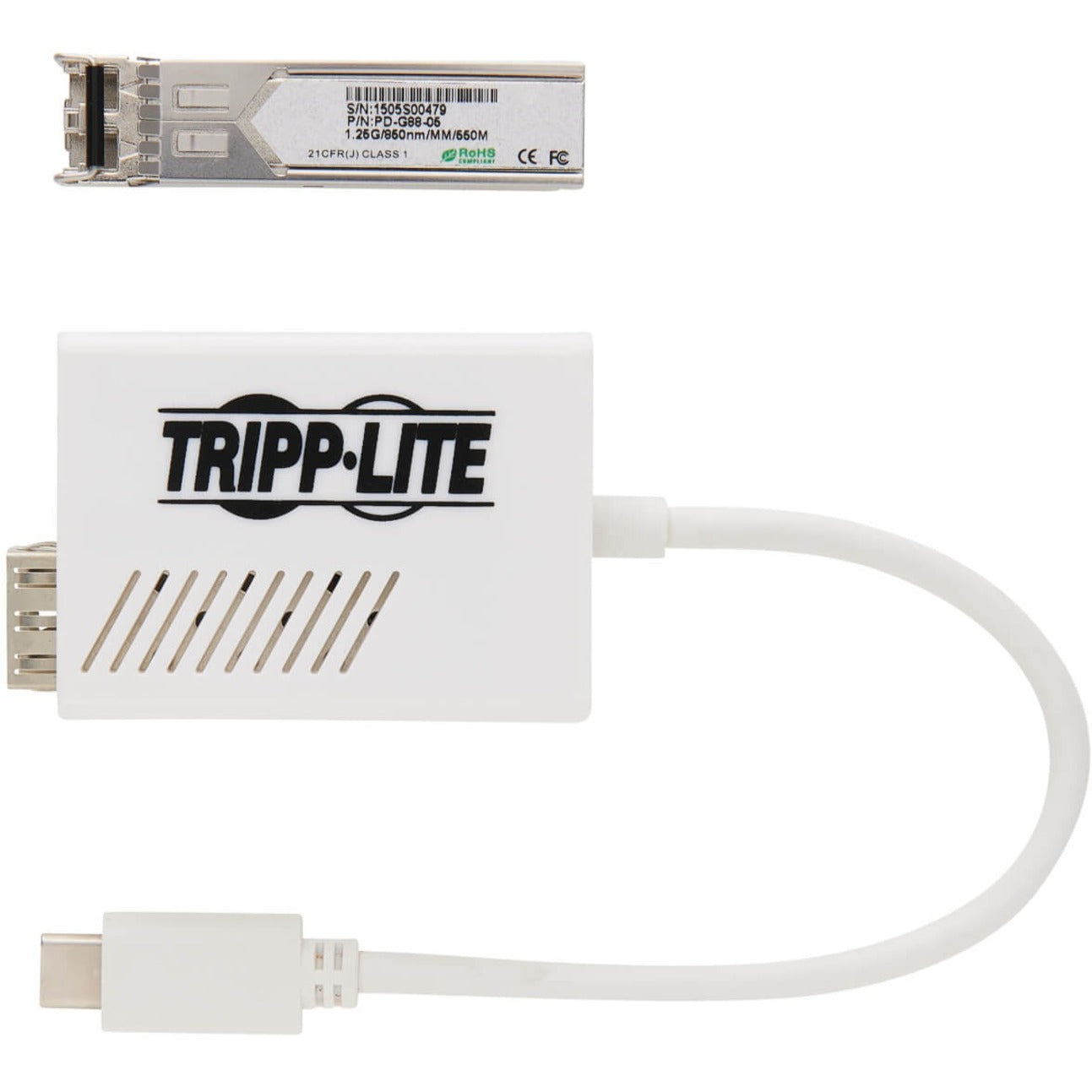 การ์ดอีเธอร์เน็ต Tripp Lite U436-SMF-1G-LC USB 3.1 Type C ใยแก้วนำแสง 1000Base-X