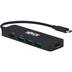 Tripp Lite U444-06N-H3UC2 4K HDMI USB-C AV Data Transfer Adapter, 3 USB Ports, 100W PD Charging, HDCP 2.2, Plug and Play, Reversible - U444-06N-H3UC2 Black (3 Year Warranty)