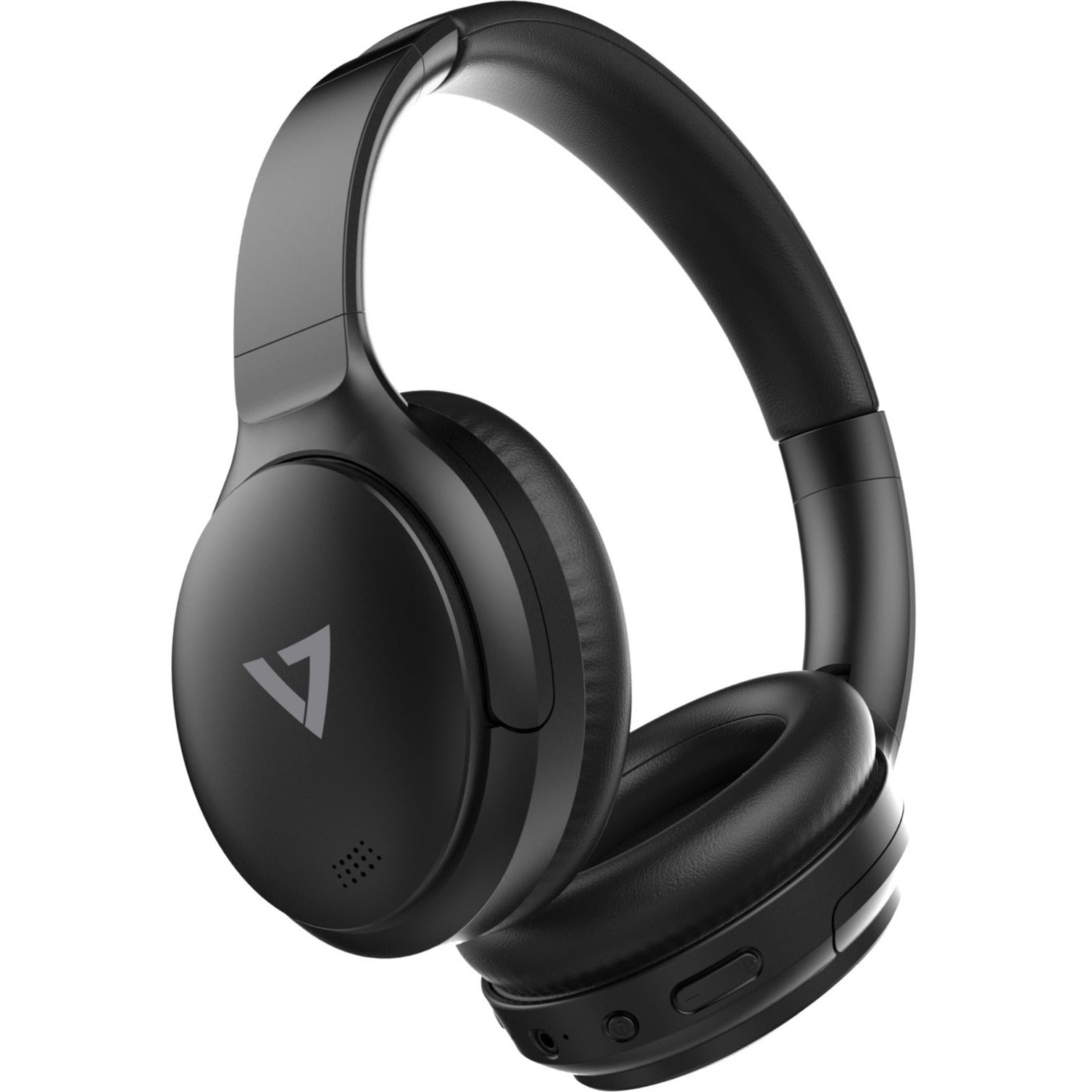 V7 HB800ANC Over-Ear Bluetooth Headphones, Active Noise Canceling, Stereo Sound, 49ft Range, Voice Assistant Compatible, Rechargeable Battery, Black - HB800ANC (2 Year Warranty)