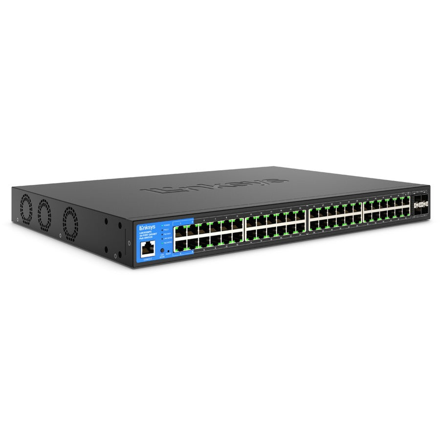 Linksys LGS352MPC 48-Port Managed Gigabit PoE+ Switch with 4 10G SFP+ Uplinks, TAA Compliant