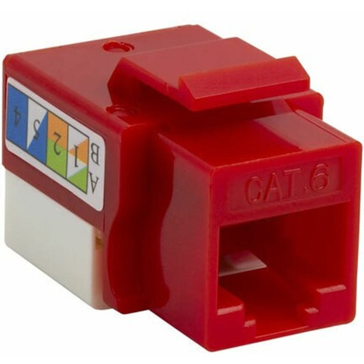 4XEM 4XKJC6RD10PK Paquete de 10 Jack Keystone RJ45 Cat6 UTP Tipo 110 (Rojo) Conector de Red