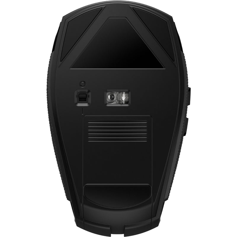 Bottom view of CHERRY GENTIX wireless mouse showing optical sensor and battery compartment