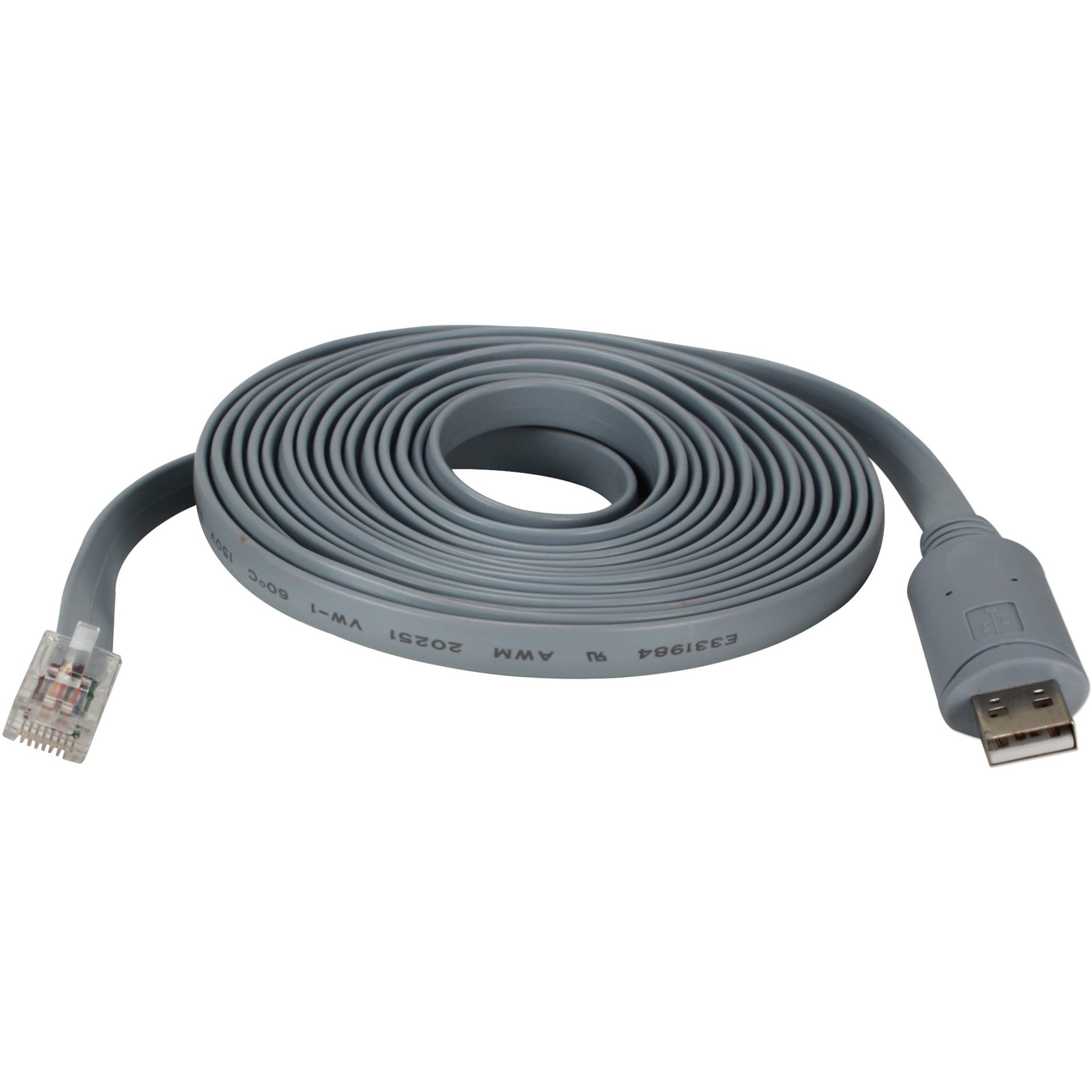 QVS UR-2000M2-RJ45 6ft USB to RJ45 Cisco RS232 Serial Rollover Cable, Data Transfer Cable with Crosstalk Protection, EMI/RF Protection