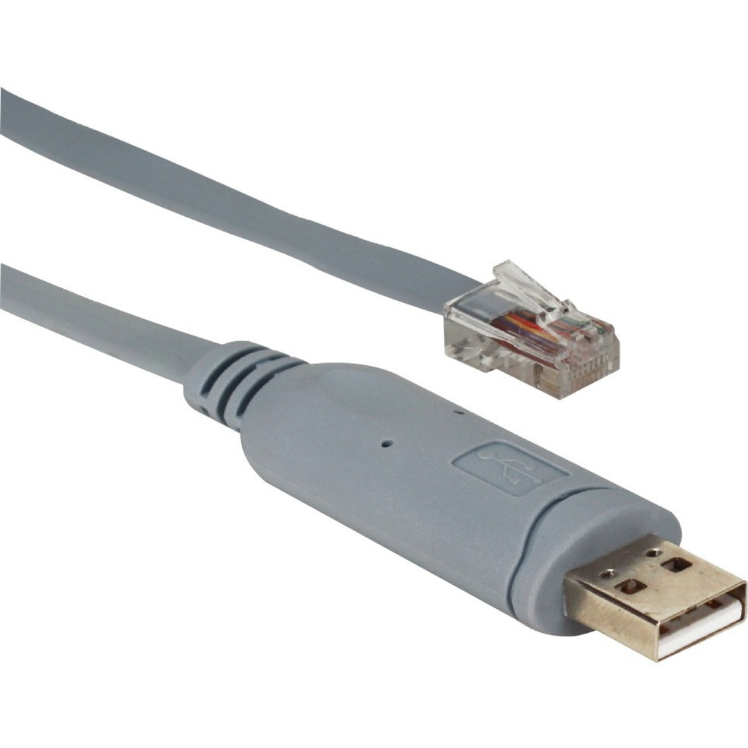 QVS UR-2000M2-RJ45 6ft USB to RJ45 Cisco RS232 Serial Rollover Cable, Data Transfer Cable with Crosstalk Protection, EMI/RF Protection