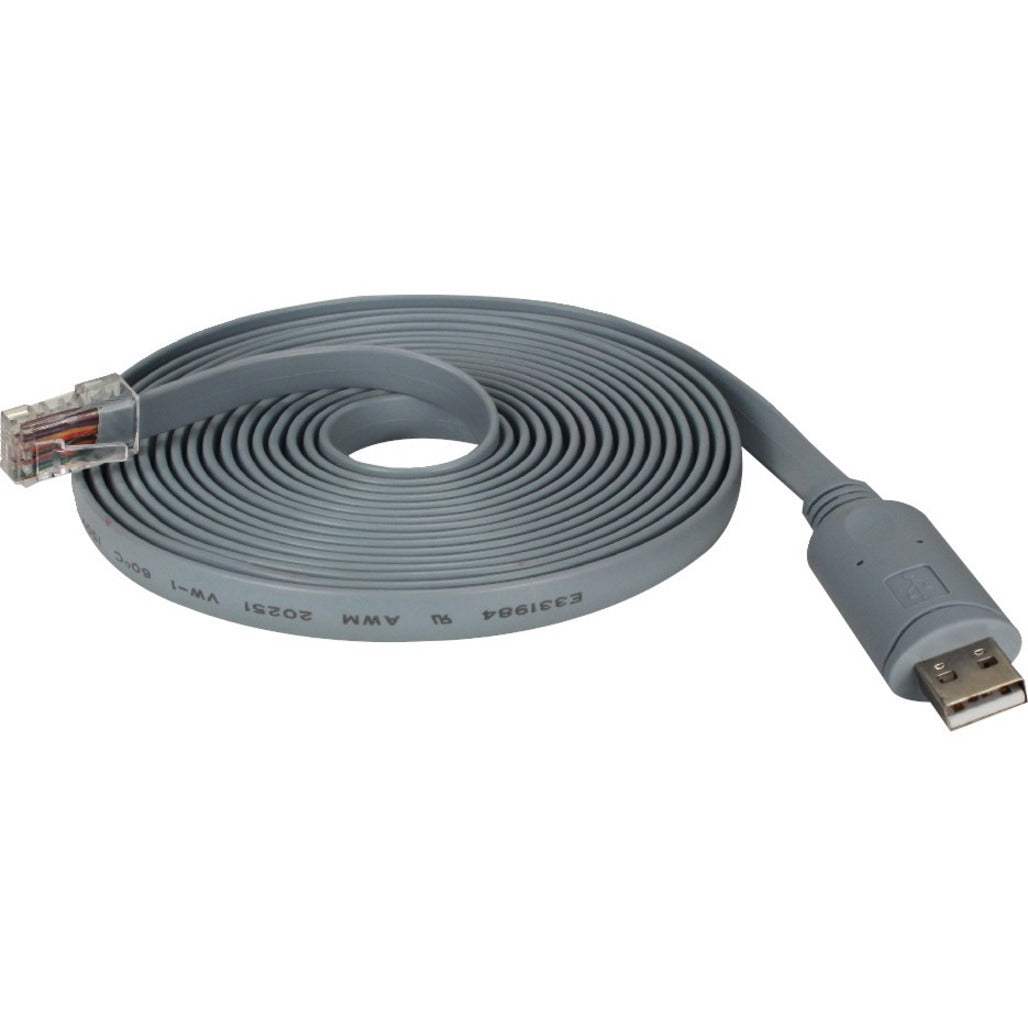 QVS UR-2000M2-RJ45 6ft USB to RJ45 Cisco RS232 Serial Rollover Cable, Data Transfer Cable with Crosstalk Protection, EMI/RF Protection