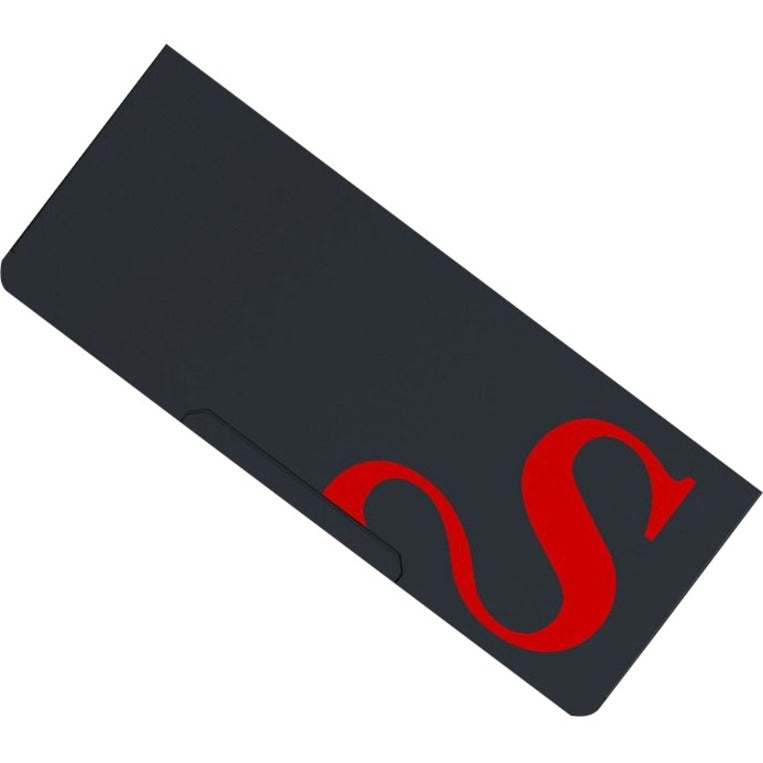 Top view of SIIG KVM switch showing sleek black finish and red logo branding